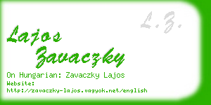 lajos zavaczky business card